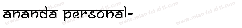 ananda personal字体转换